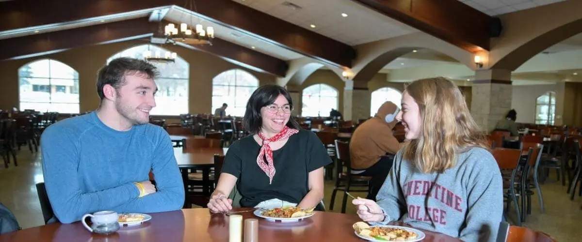 Students eating in Dining Hall