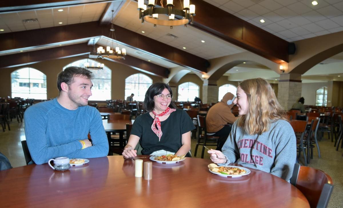 Students eating in Dining Hall